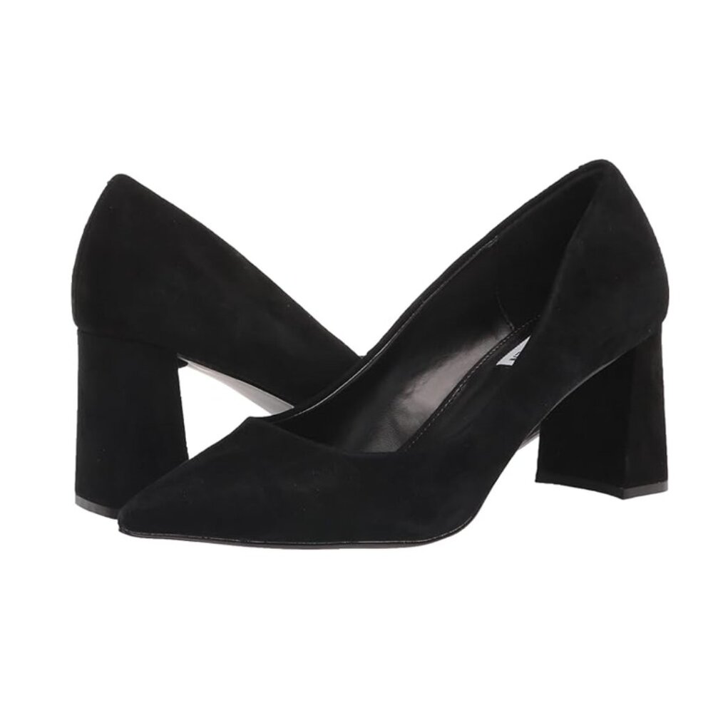 Steve Madden Black Suede Pump Heels, Size 9.5